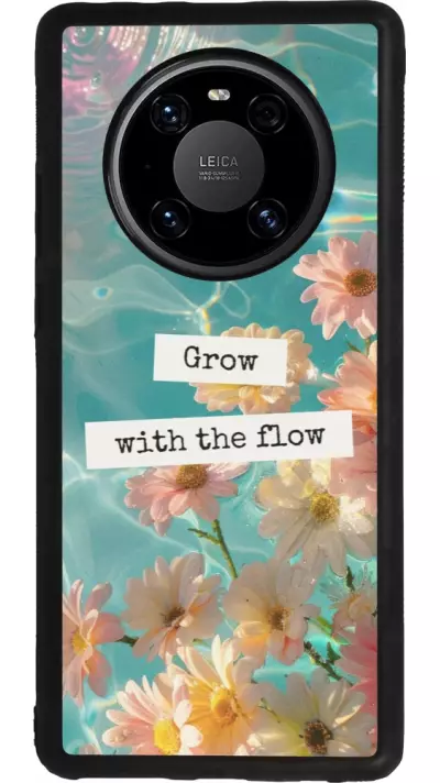 Coque Huawei Mate 40 Pro - Silicone rigide noir Summer 2025 Grow with the flow