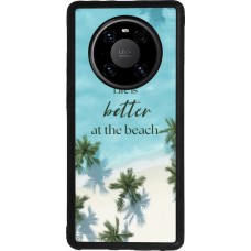 Coque Huawei Mate 40 Pro - Silicone rigide noir Summer 2025 Life is better at the beach