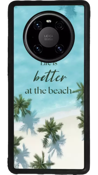 Coque Huawei Mate 40 Pro - Silicone rigide noir Summer 2025 Life is better at the beach
