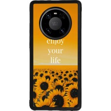 Coque Huawei Mate 40 Pro - Silicone rigide noir Summer 2026 Enjoy your life