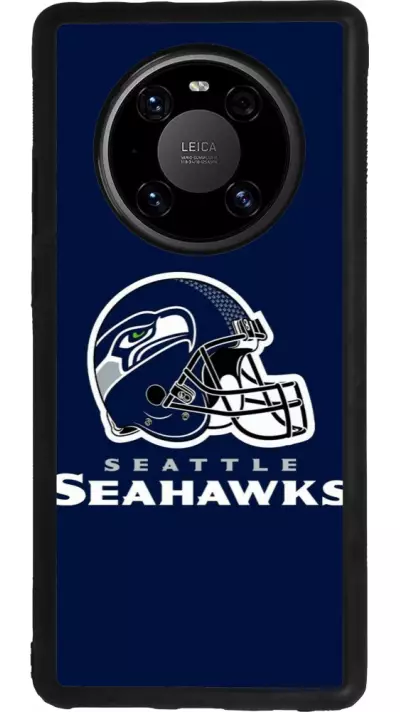 Coque Huawei Mate 40 Pro - Silicone rigide noir Super Bowl 26 Seattle 3