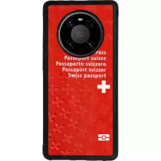 Coque Huawei Mate 40 Pro - Silicone rigide noir Swiss Passport