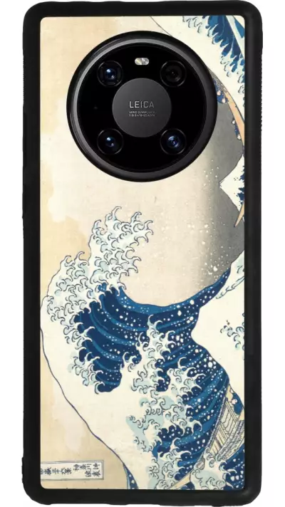 Coque Huawei Mate 40 Pro - Silicone rigide noir Tableau art - La Grande Vague de Kanagawa - Hokusai