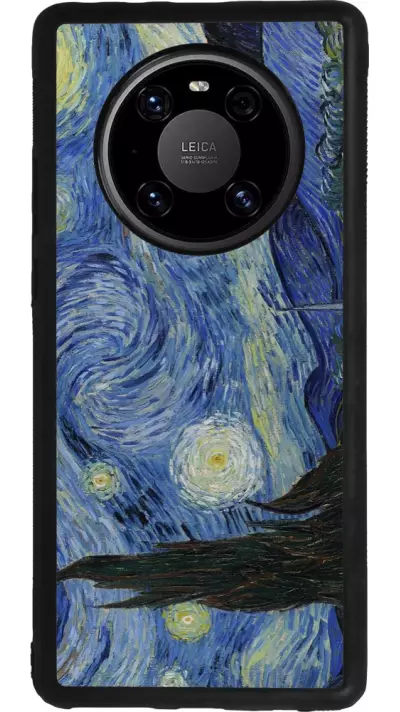 Coque Huawei Mate 40 Pro - Silicone rigide noir Tableau art - La Nuit étoilée - Van Gogh