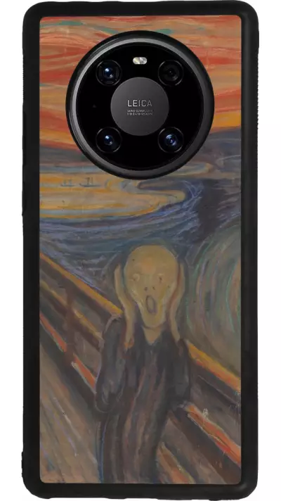 Coque Huawei Mate 40 Pro - Silicone rigide noir Tableau art - Le Cri - Edvard Munch