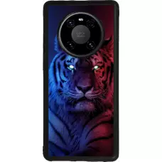 Coque Huawei Mate 40 Pro - Silicone rigide noir Tiger Blue Red