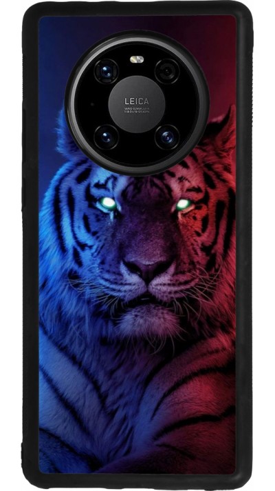 Huawei Mate 40 Pro Case Hülle - Silikon schwarz Tiger Blue Red