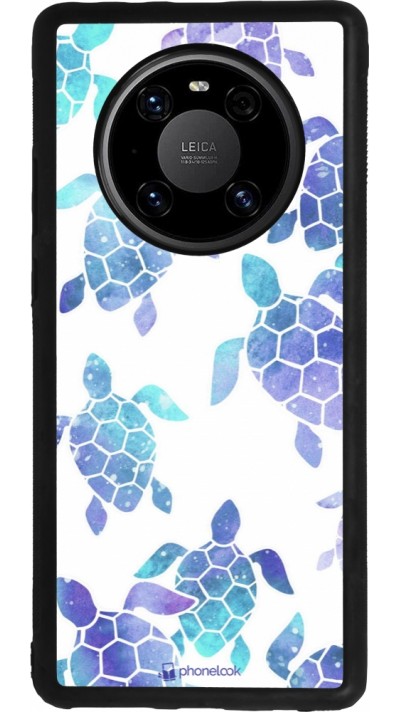 Huawei Mate 40 Pro Case Hülle - Silikon schwarz Turtles pattern watercolor