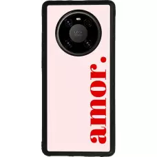 Coque Huawei Mate 40 Pro - Silicone rigide noir Valentine 2024 amor