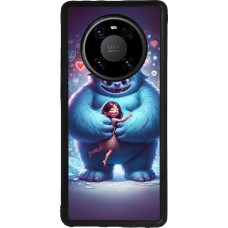 Coque Huawei Mate 40 Pro - Silicone rigide noir Valentine 2024 Fluffy Love