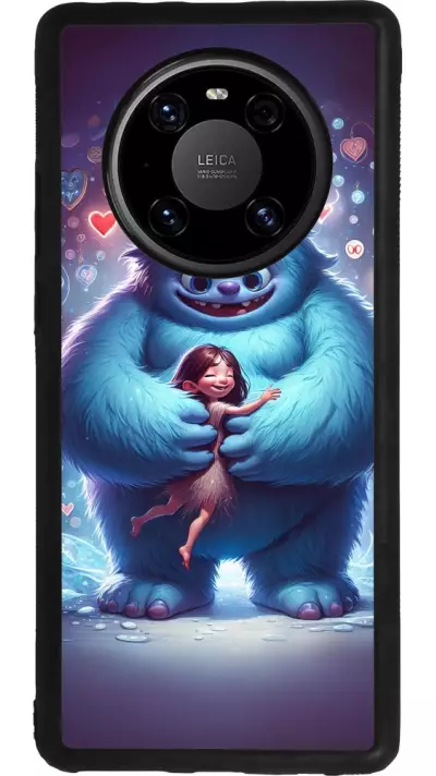 Coque Huawei Mate 40 Pro - Silicone rigide noir Valentine 2024 Fluffy Love