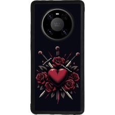 Coque Huawei Mate 40 Pro - Silicone rigide noir Valentine 2024 gothic love