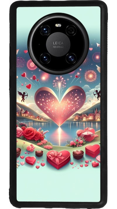 Huawei Mate 40 Pro Case Hülle - Silikon schwarz Valentin 2025 Schick