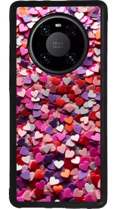 Coque Huawei Mate 40 Pro - Silicone rigide noir Valentine 2025 Confetti