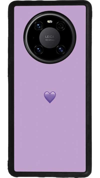 Huawei Mate 40 Pro Case Hülle - Silikon schwarz Valentine 2023 purpule single heart