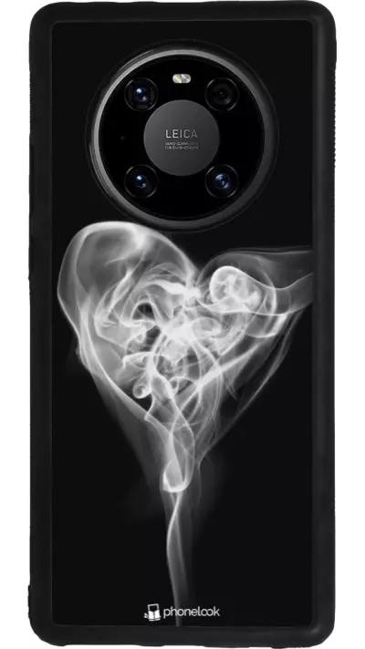 Coque Huawei Mate 40 Pro - Silicone rigide noir Valentine 2022 Black Smoke