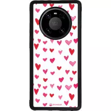 Coque Huawei Mate 40 Pro - Silicone rigide noir Valentine 2022 Many pink hearts