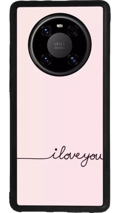 Coque Huawei Mate 40 Pro - Silicone rigide noir Valentine 2023 i love you writing