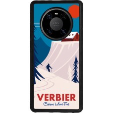 Huawei Mate 40 Pro Case Hülle - Silikon schwarz Verbier Cabane Mont-Fort