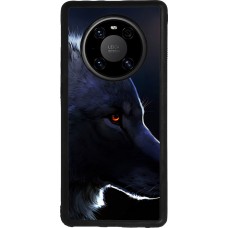Coque Huawei Mate 40 Pro - Silicone rigide noir Wolf Shape
