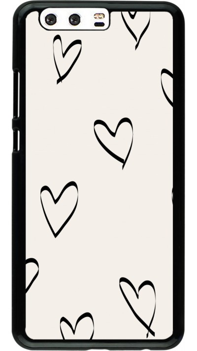 Coque Huawei P10 Plus - Valentine 2023 minimalist hearts