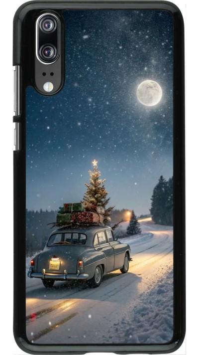 Coque Huawei P20 - Christmas 25 Car with Tree Xmas
