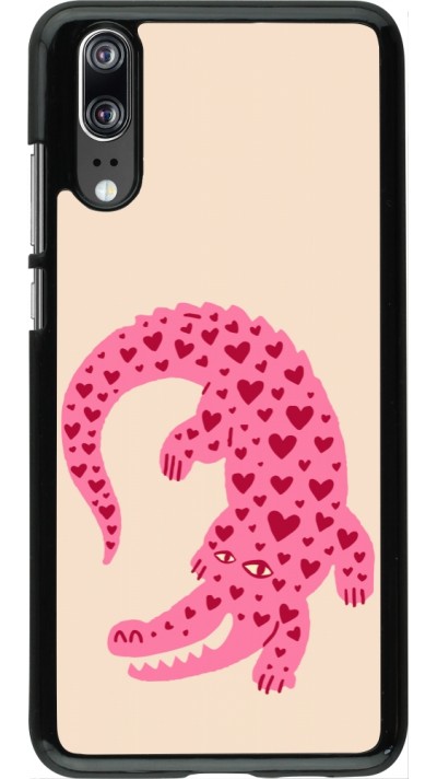 Coque Huawei P20 - Pink crocodile 2026