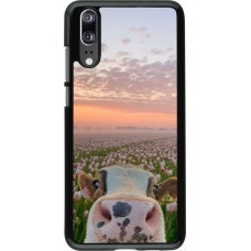 Coque Huawei P20 - Cow with tulips 2026