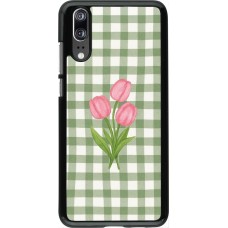 Coque Huawei P20 - Green vichy tulips 2026