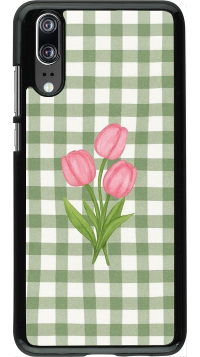 Coque Huawei P20 - Green vichy tulips 2026