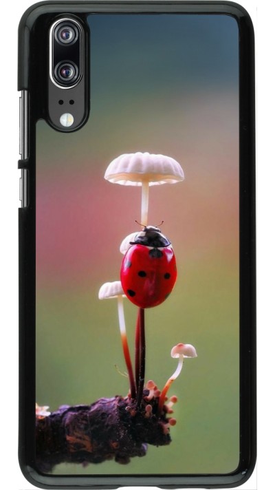 Coque Huawei P20 - Ladybird on a mushroom 2026