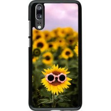 Coque Huawei P20 - Sunflower with glasses 2026