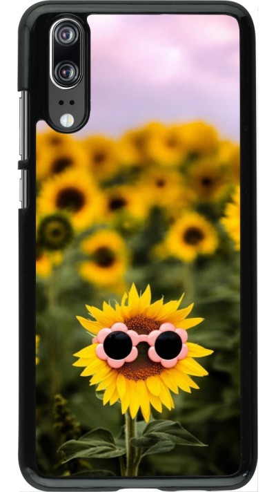 Coque Huawei P20 - Sunflower with glasses 2026