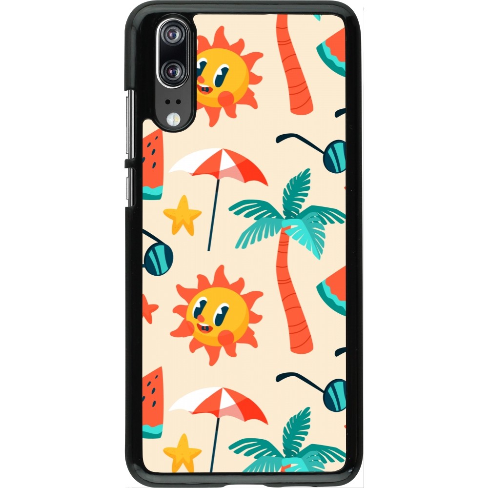 Coque Huawei P20 - Summer 2025 Pattern soleil