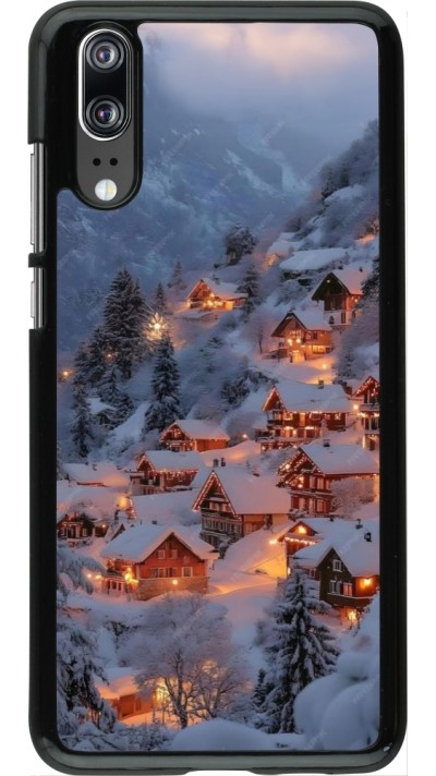Coque Huawei P20 - Winter 25 Winter snowy village