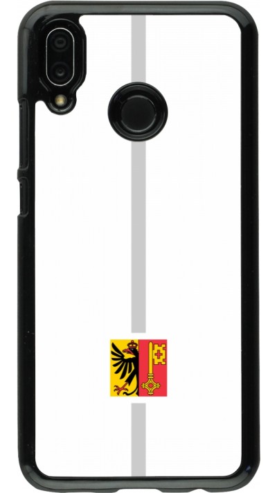 Huawei P20 Lite Case Hülle - Kanton GE weiss