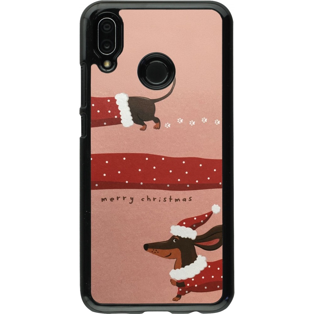 Coque Huawei P20 Lite - Christmas 25 Teckel Merry Xmas