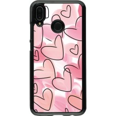 Huawei P20 Lite Case Hülle - Easter 2023 pink hearts