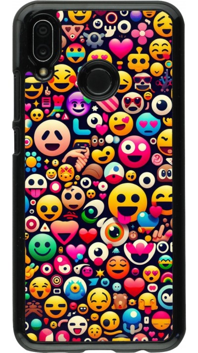 Huawei P20 Lite Case Hülle - Emoji Mix Farbe