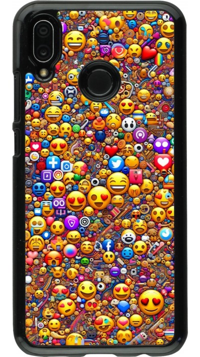 Huawei P20 Lite Case Hülle - Emoji gemischt