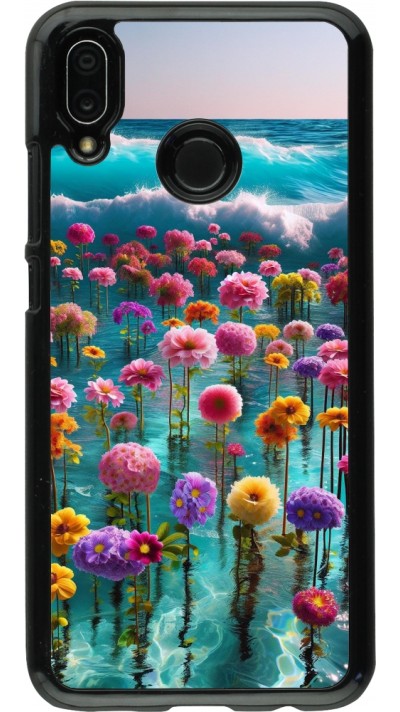 Huawei P20 Lite Case Hülle - Blumenmeer Wellen