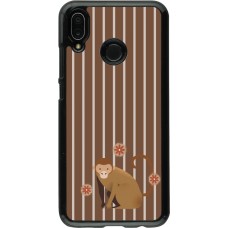 Huawei P20 Lite Case Hülle - Monkey with stripes