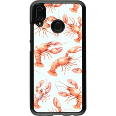 Huawei P20 Lite Case Hülle - Muster von pastellfarbenen Hummern