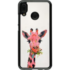 Huawei P20 Lite Case Hülle - Pink Girafe Paint