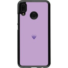 Huawei P20 Lite Case Hülle - Valentine 2023 purpule single heart