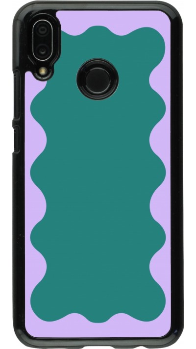 Coque Huawei P20 Lite - Wavy Rectangle Green Purple