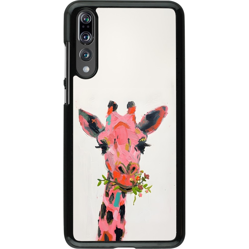 Huawei P20 Pro Case Hülle - Pink Girafe Paint