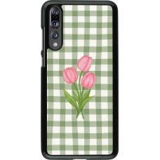 Coque Huawei P20 Pro - Green vichy tulips Spring 2026