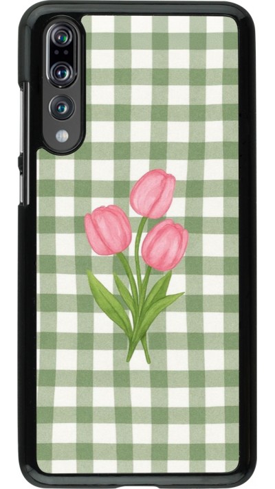 Huawei P20 Pro Case Hülle - Green vichy tulips Spring 2026