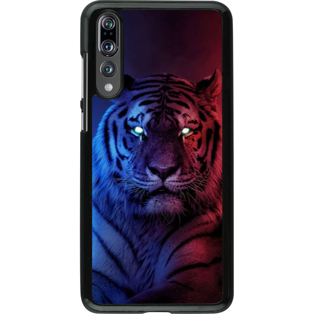 Coque Huawei P20 Pro - Tiger Blue Red